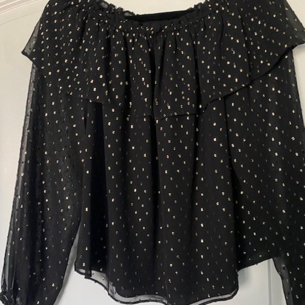 NWT Womens WHBM Off the Shoulder Blouse Size M